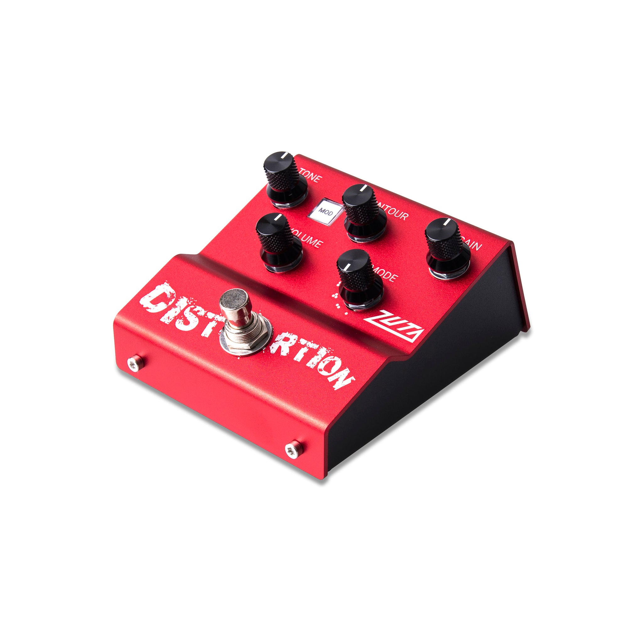 red distortion pedal DISTORTION