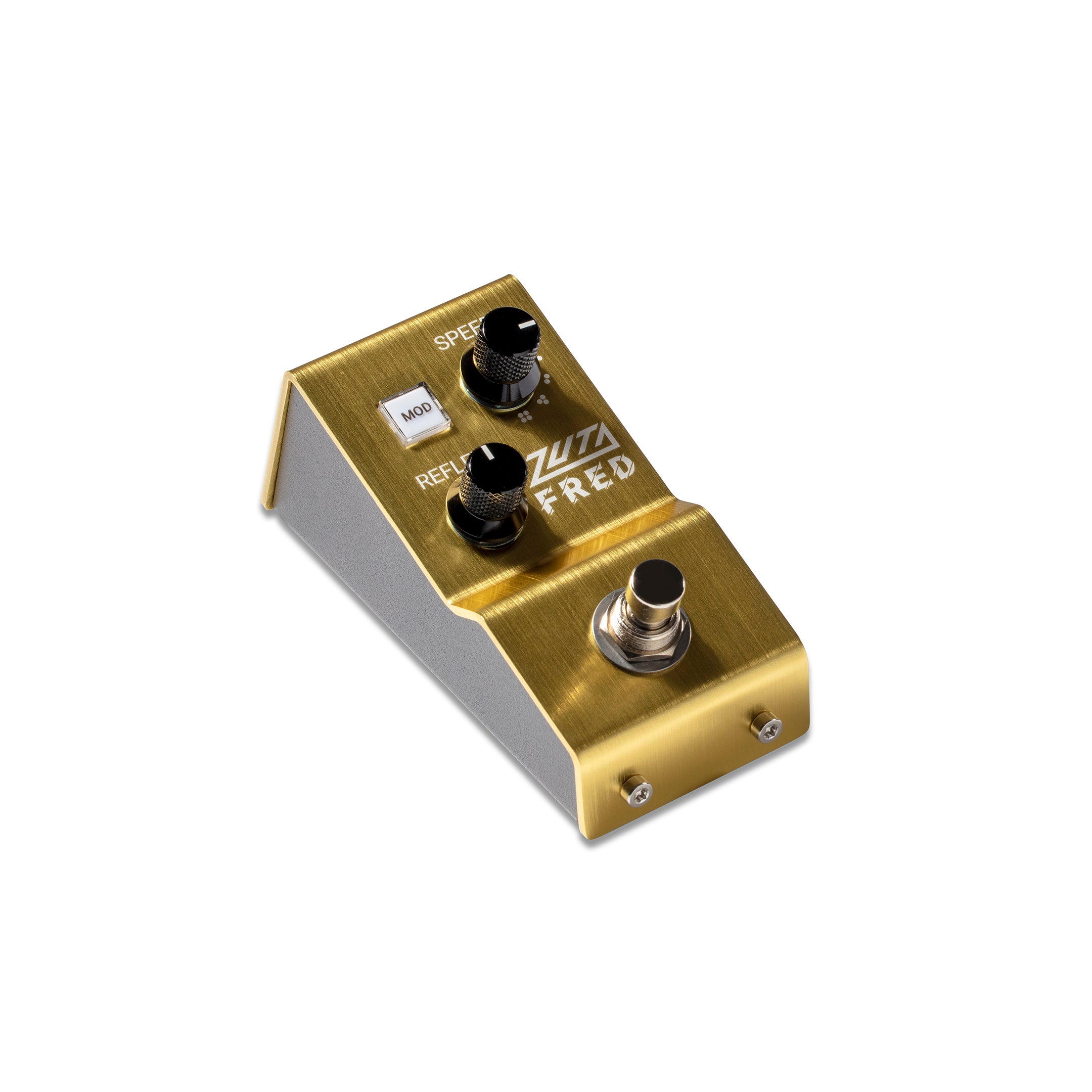 gold guitar pedal FRED